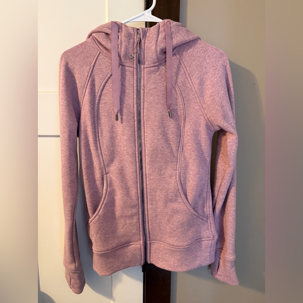 lululemon athletica Heather Mauve Zip-Up Hoodie - Soft Pink